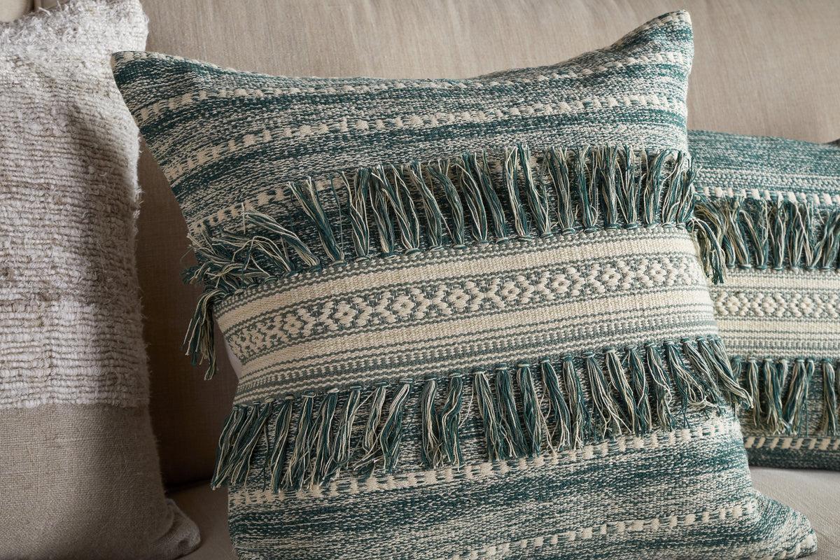 Padal Woven Cushion Cover - Green