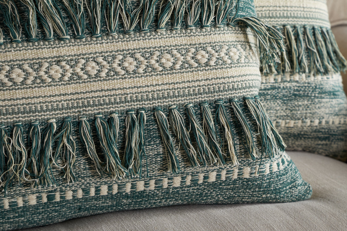 Padal Woven Cushion Cover - Green