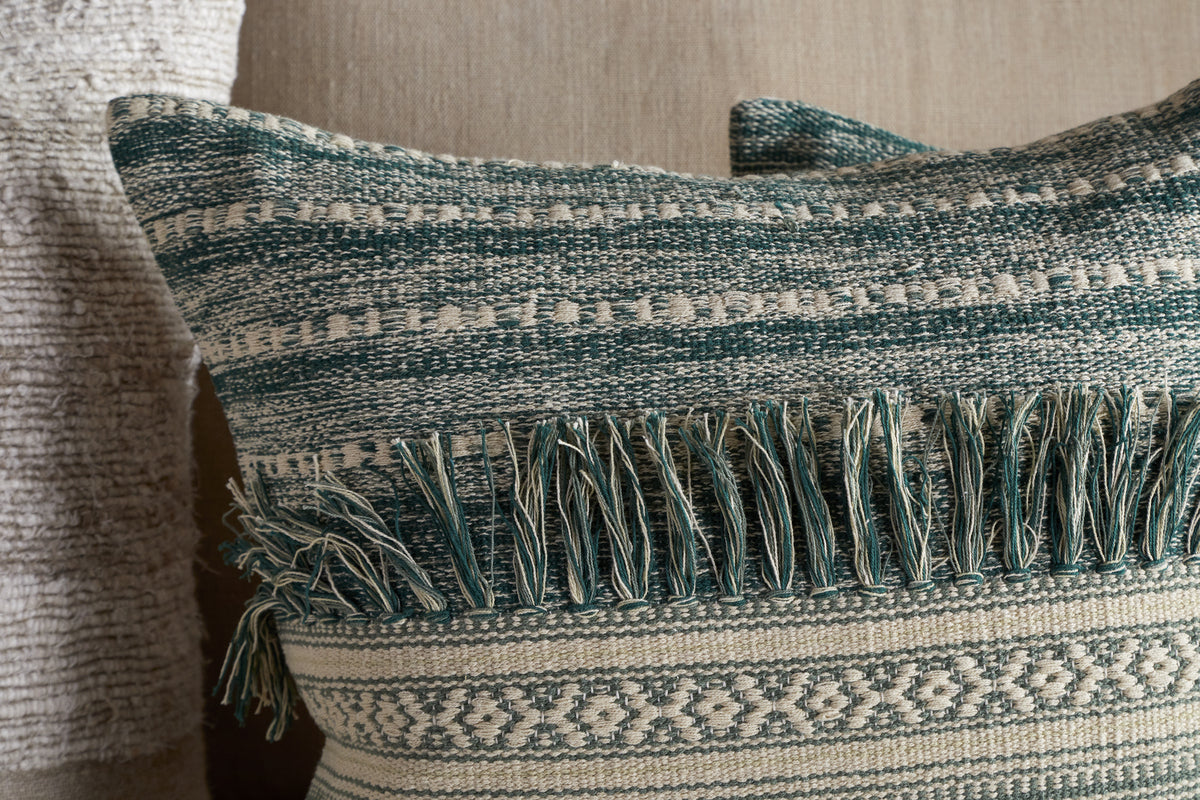 Padal Woven Cushion Cover - Green