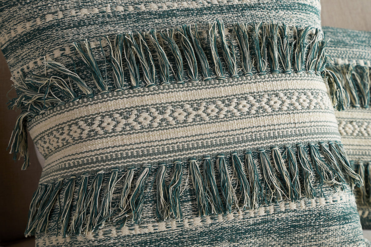 Padal Woven Cushion Cover - Green