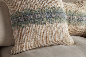 Zairya Jute & Cotton Cushion Cover - Sea Foam