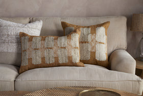 Akki Wool & Cotton Cushion Cover - Ochre