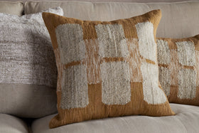 Akki Wool & Cotton Cushion Cover - Ochre