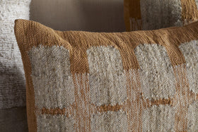 Akki Wool & Cotton Cushion Cover - Ochre