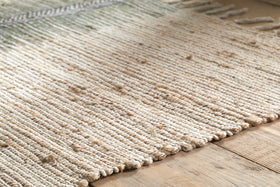 Zairya Jute & Cotton Rug - Sea Foam - 150 x 240cm