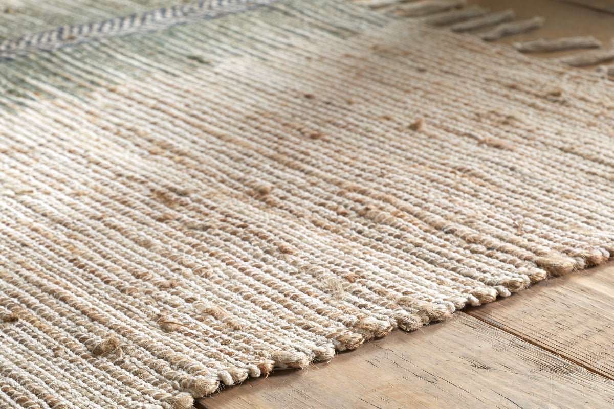 Zairya Jute & Cotton Rug - Sea Foam - 150 x 240cm