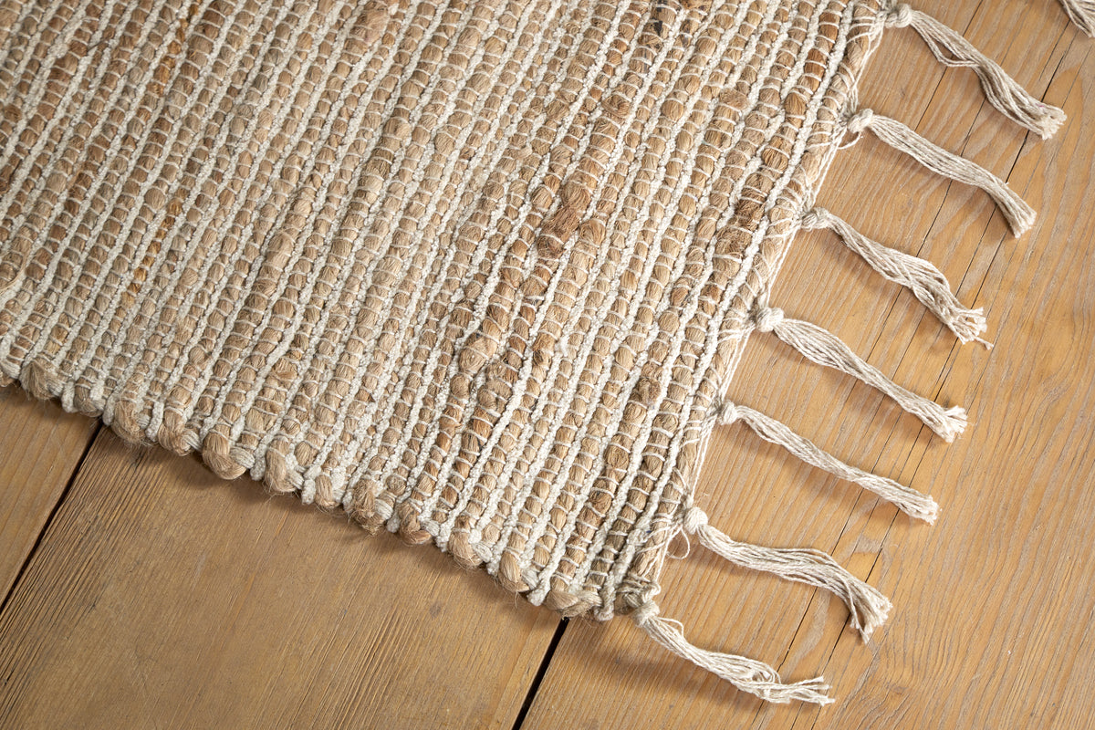 Zairya Jute & Cotton Rug - Sea Foam - 150 x 240cm