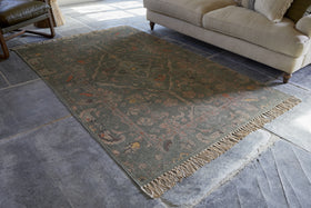 Okuta Jute Heirloom Rug - Olive Green - 150 x 240cm