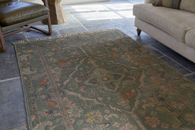 Okuta Jute Heirloom Rug - Olive Green - 150 x 240cm
