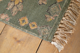 Okuta Jute Heirloom Rug - Olive Green - 150 x 240cm