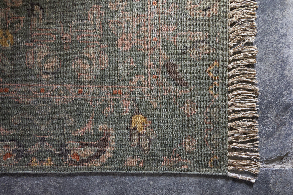 Okuta Jute Heirloom Rug - Olive Green - 150 x 240cm