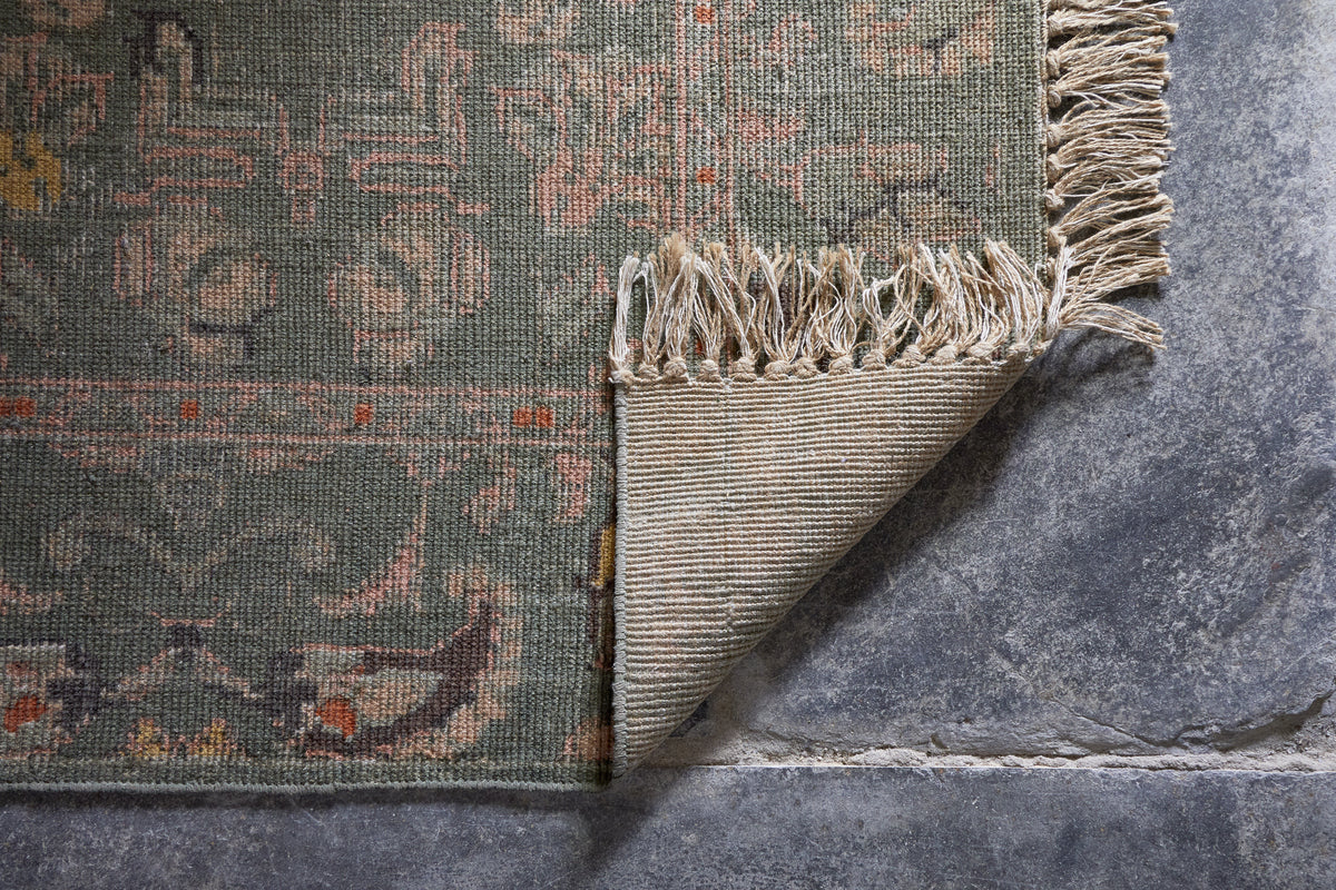 Okuta Jute Heirloom Rug - Olive Green - 150 x 240cm