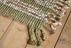 Kanta Jute & Textural Tweed Rug - Olive & Natural - 150 x 240cm