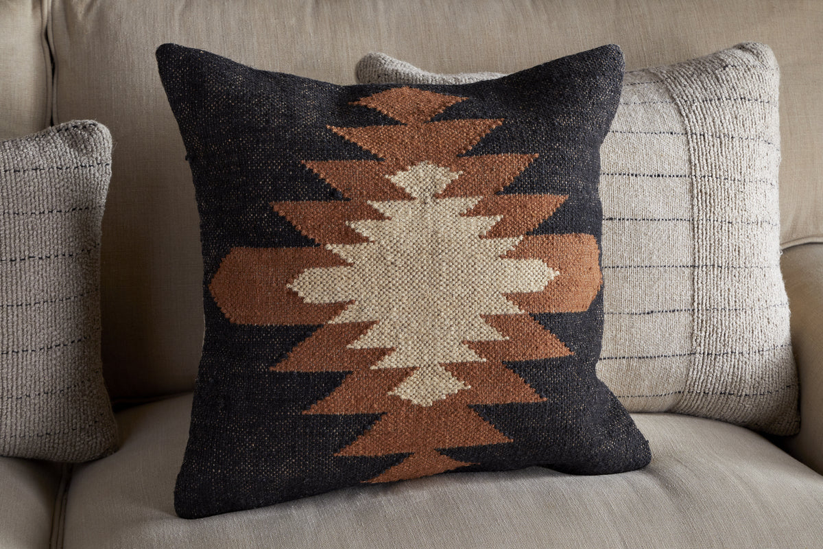 Ayyi Cushion Cover - Black & Brown - 50 x 50cm