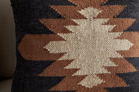 Ayyi Cushion Cover - Black & Brown - 50 x 50cm