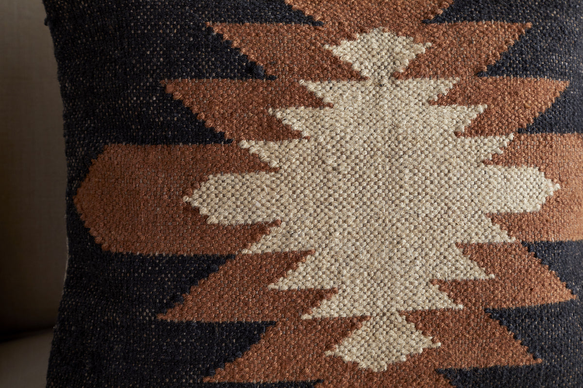 Ayyi Cushion Cover - Black & Brown - 50 x 50cm