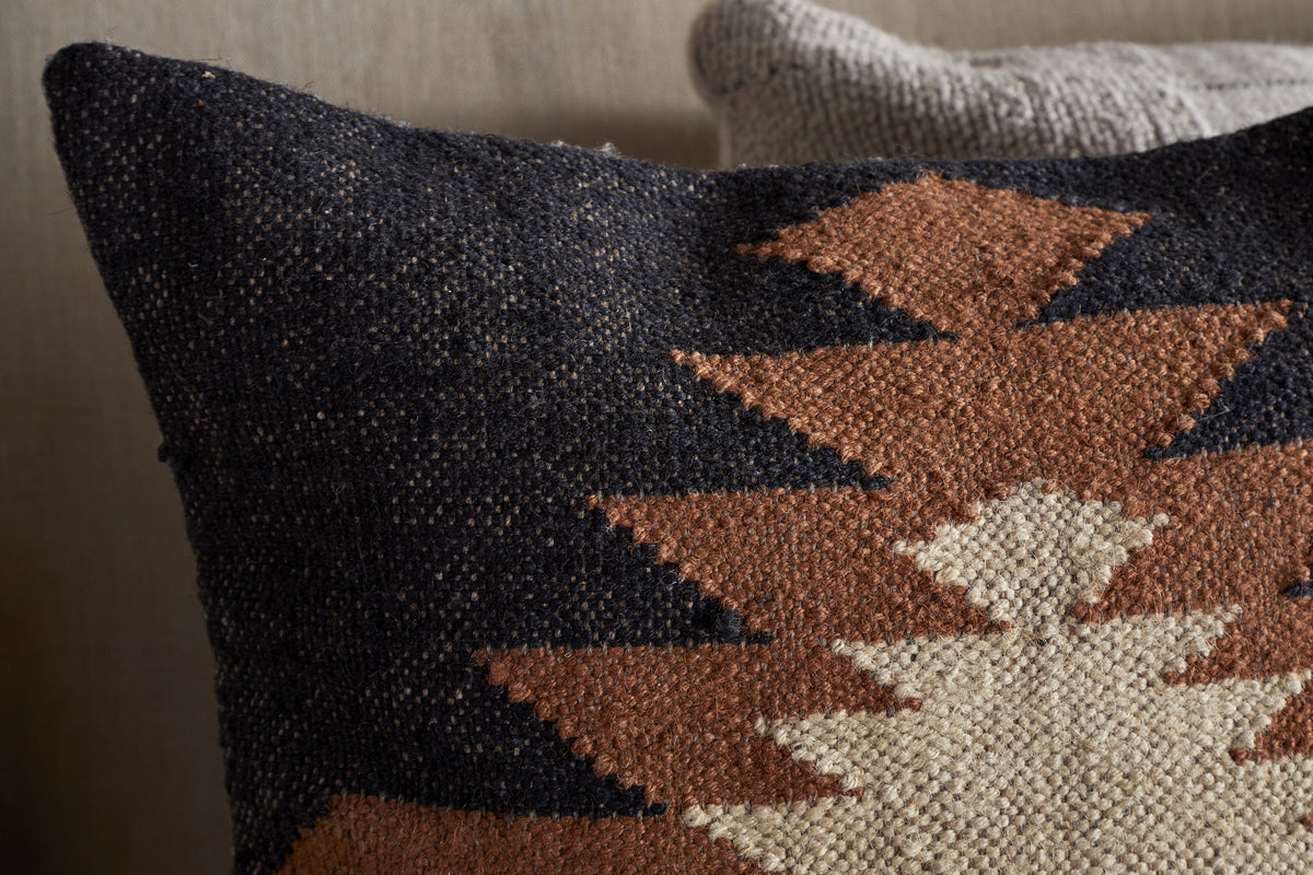 Ayyi Cushion Cover - Black & Brown - 50 x 50cm