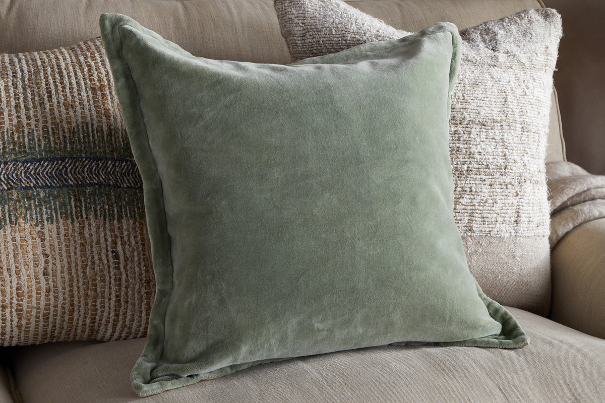 Menmai Velvet Cushion Cover - Eucalyptus - 50 x 50cm