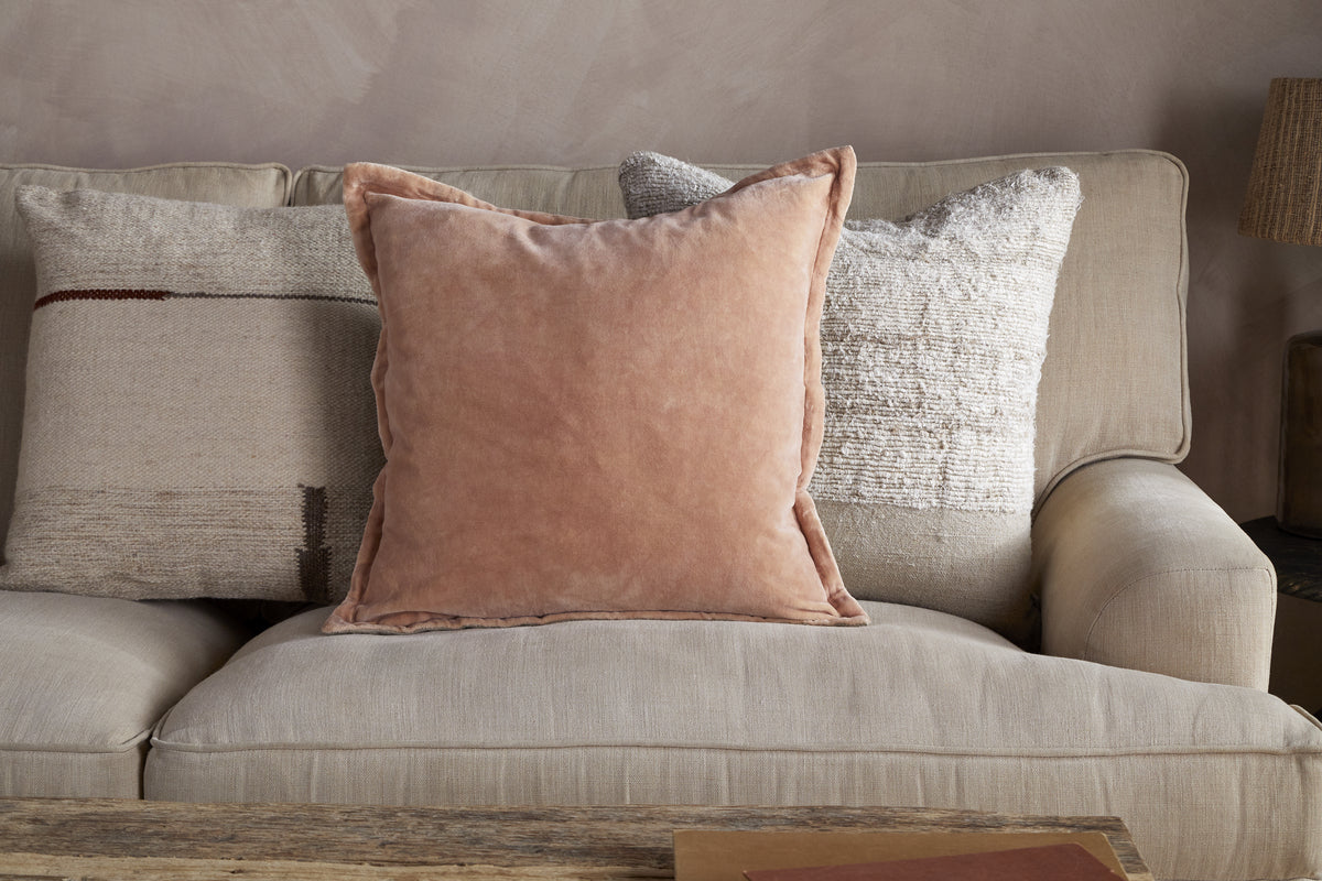 Menmai Velvet Cushion Cover - Dusty Pink - 50 x 50cm
