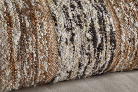 Maua Statement Boucle Lumbar Cushion Cover - Mocha - 35 x 80cm