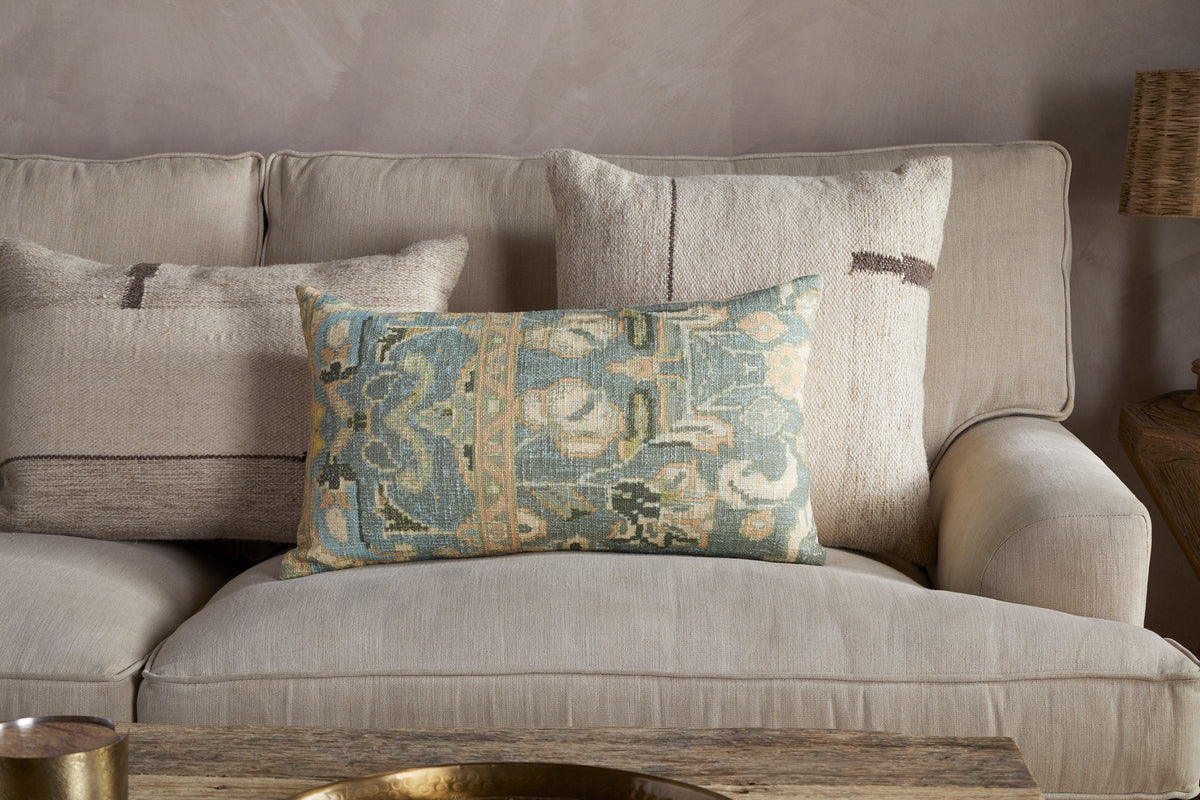 Selyo Tapestry Cushion Cover - Green - 60 x 40cm