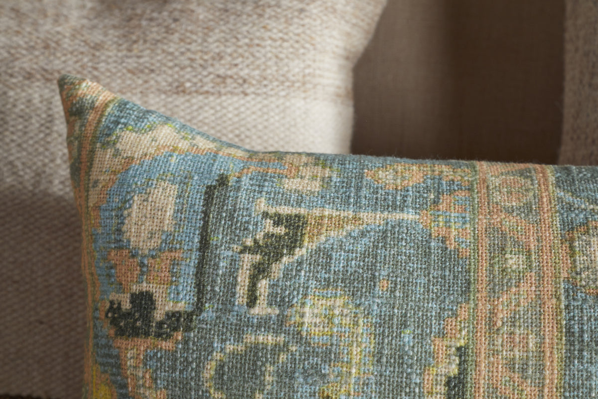 Selyo Tapestry Cushion Cover - Green - 60 x 40cm