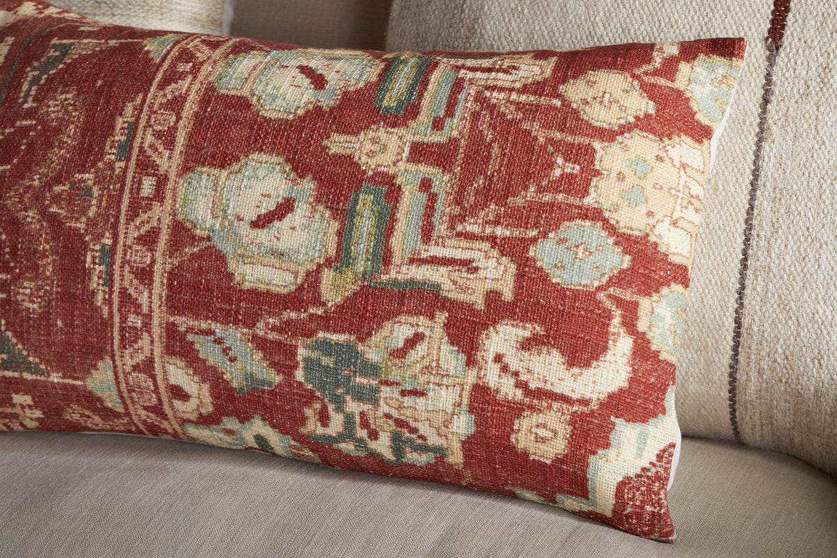 Selyo Tapestry Cushion Cover - Terracotta & Rust - 60 x 40cm