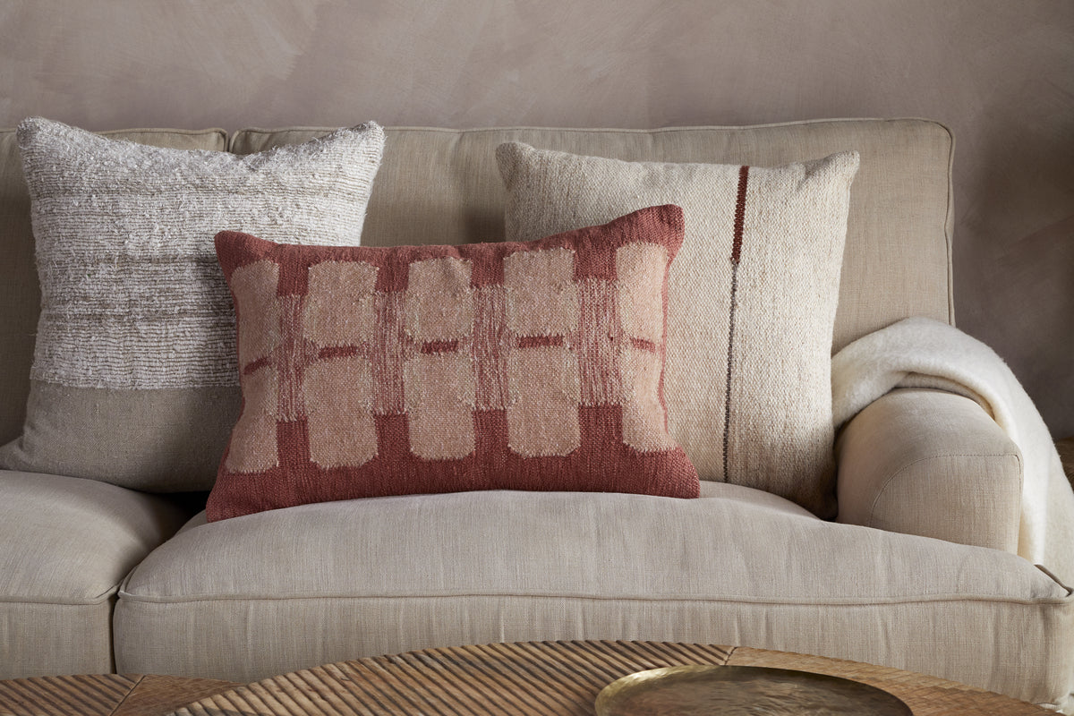 Akki Wool & Cotton Cushion Cover - Dusty Pink - 60 x 40cm