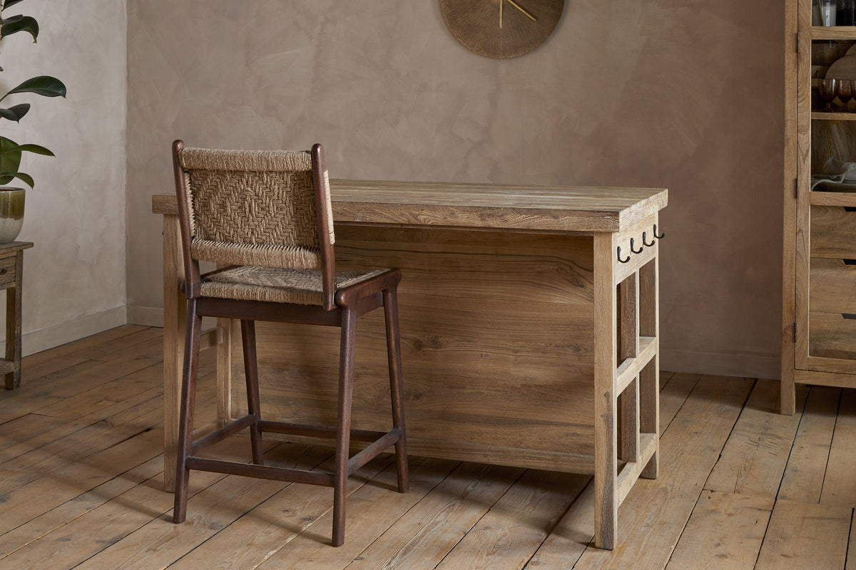 Tivu Reclaimed Wood Kitchen Island - Natural