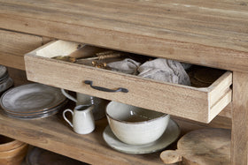 Tivu Reclaimed Wood Kitchen Island - Natural