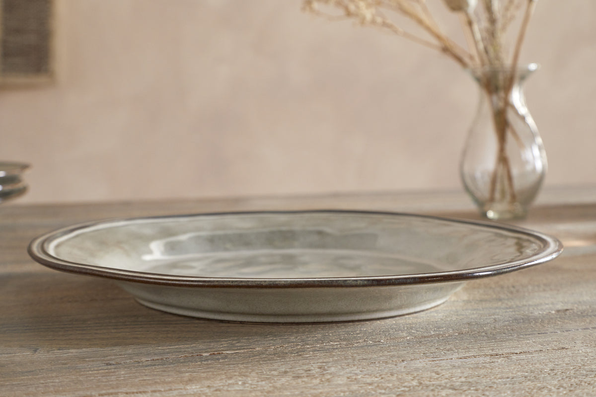 Pedra Dinner Plate - Pewter
