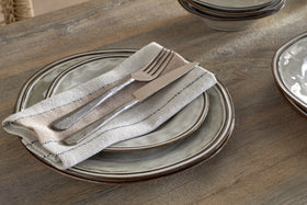 Pedra Dinnerware Set - Pewter - (Set of 12)