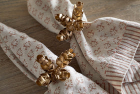 Beej Napkin Rings - Antique Brass - (Set of 4)