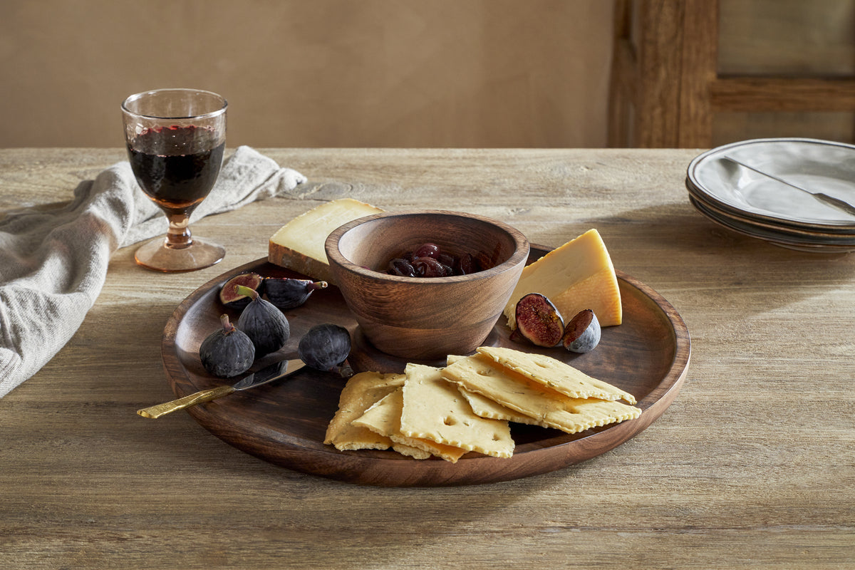 Sindar Serving Tray with Bowl  - Natural