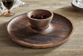 Sindar Serving Tray with Bowl  - Natural