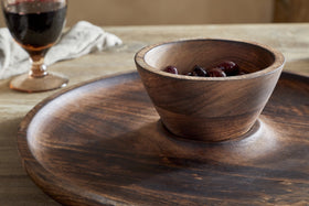 Sindar Serving Tray with Bowl  - Natural