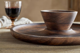 Sindar Serving Tray with Bowl  - Natural