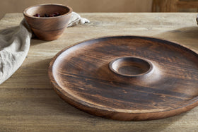 Sindar Serving Tray with Bowl  - Natural