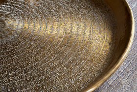 Dhanya Round Tray - Antique Brass