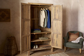 Iya Reclaimed Wood Wardrobe - Natural