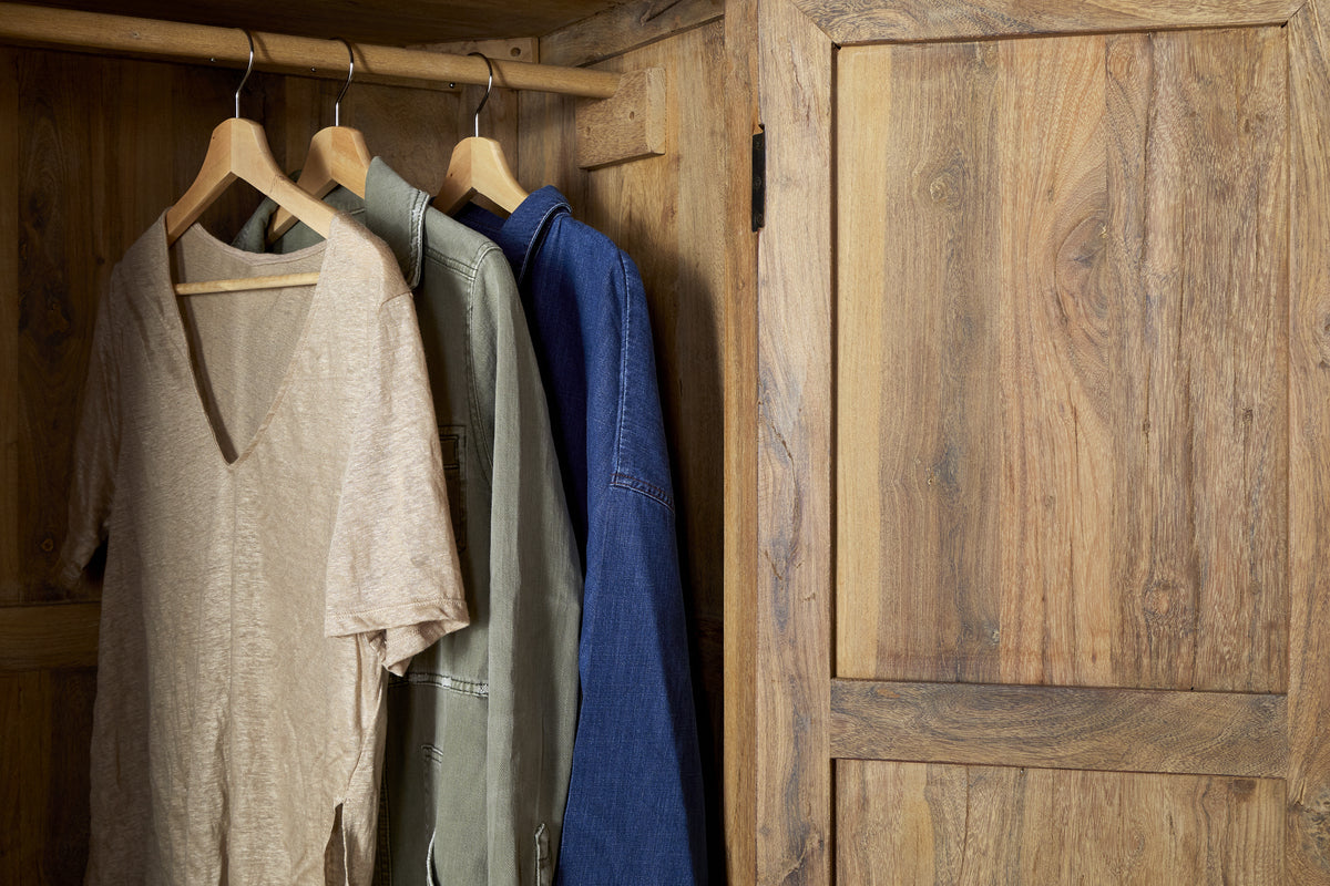 Iya Reclaimed Wood Wardrobe - Natural