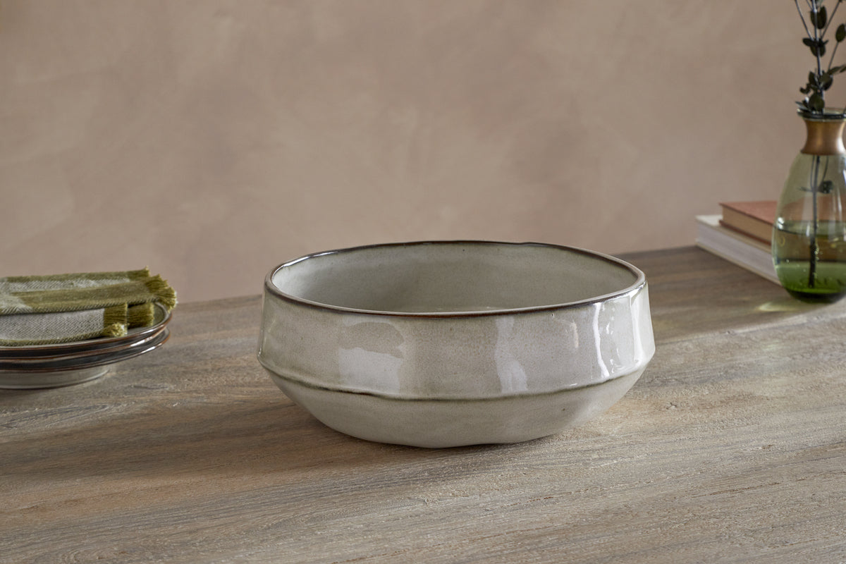 Pedra Serving Bowl - Pewter