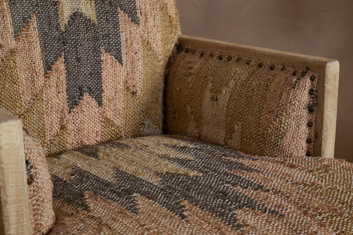 Chhavi Kilim Upholstered Armchair - Multi