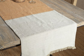 Geet Table Runner - Natural & Rust