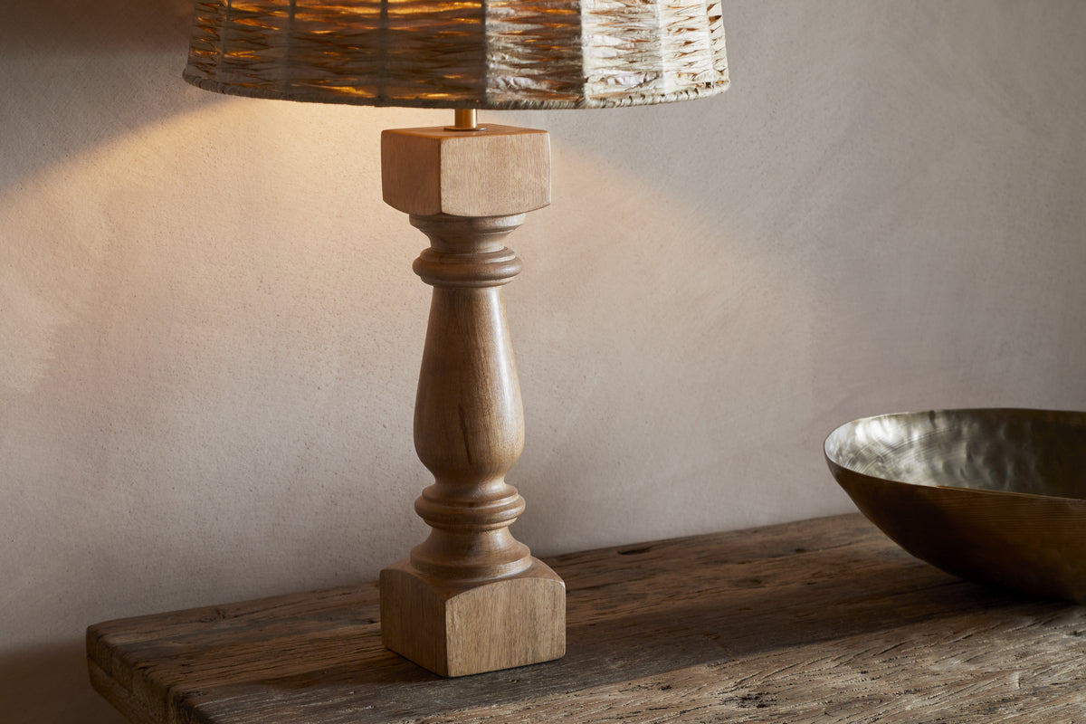 Hega Mango Wood Lamp - Natural