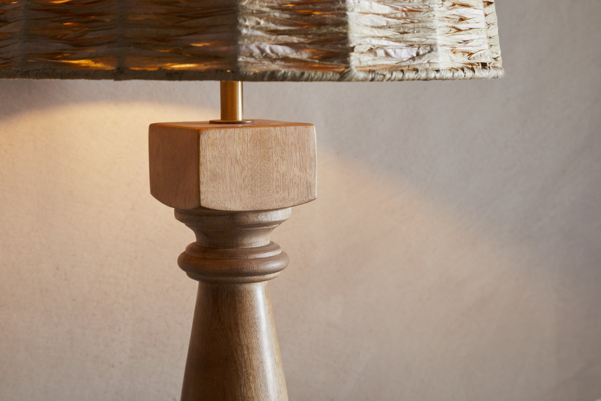 Hega Mango Wood Lamp - Natural