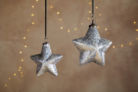 Riyara Giant Baubles - Silver Sparkle