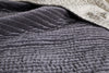 Nidra Velvet & Linen Bed Quilt - Charcoal