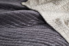Nidra Velvet & Linen Bed Quilt - Charcoal