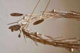 Natesa Hanging Wreath - Brass